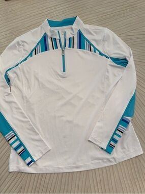 Tail Melinda  Long Sleeve Mock Neck Golf Top Quarter Zip Moisture wicking, UPF